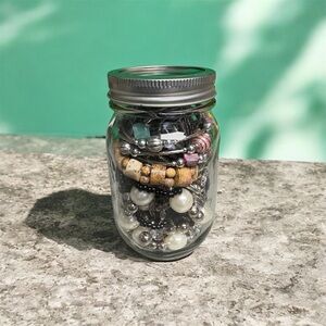 #2 Assorted Jewelry in Mason Jar